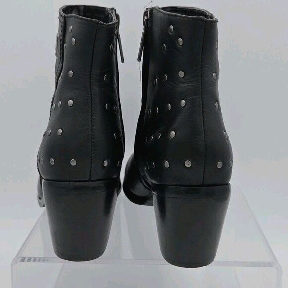 Harley-Davidson Womens Size 6.5M Angela Ankle Boots Black Leather Studded D83687 - Picture 8 of 10